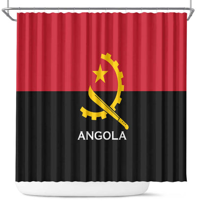 Angola Country Flag Stylized Shower Curtain