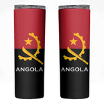 Angola Country Flag Stylized Skinny Tumbler