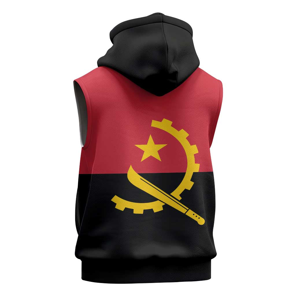 Angola Country Flag Stylized Sleeveless Hoodie - African Pride