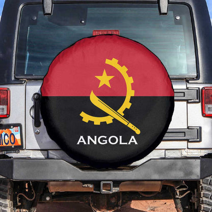 Angola Country Flag Stylized Spare Tire Cover