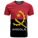 Angola Country Flag Stylized T shirt