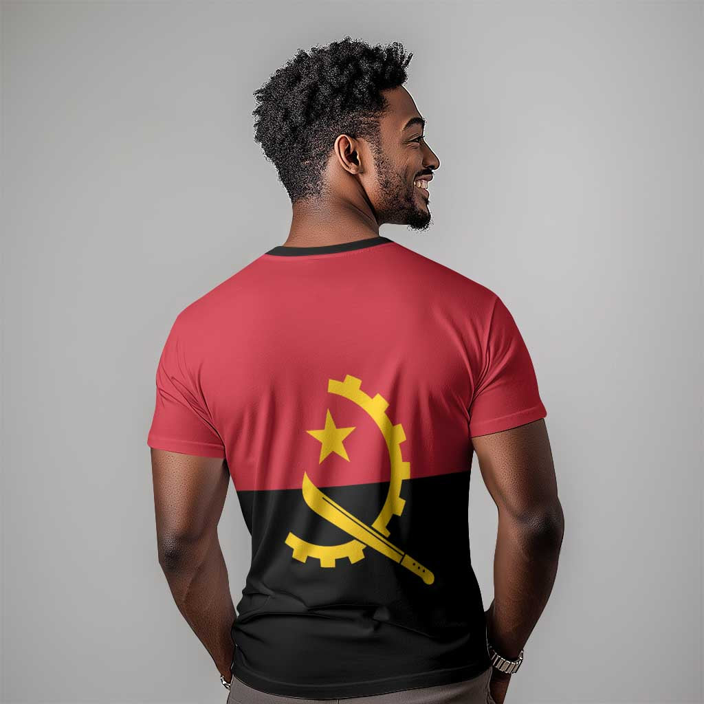 Angola Country Flag Stylized T shirt