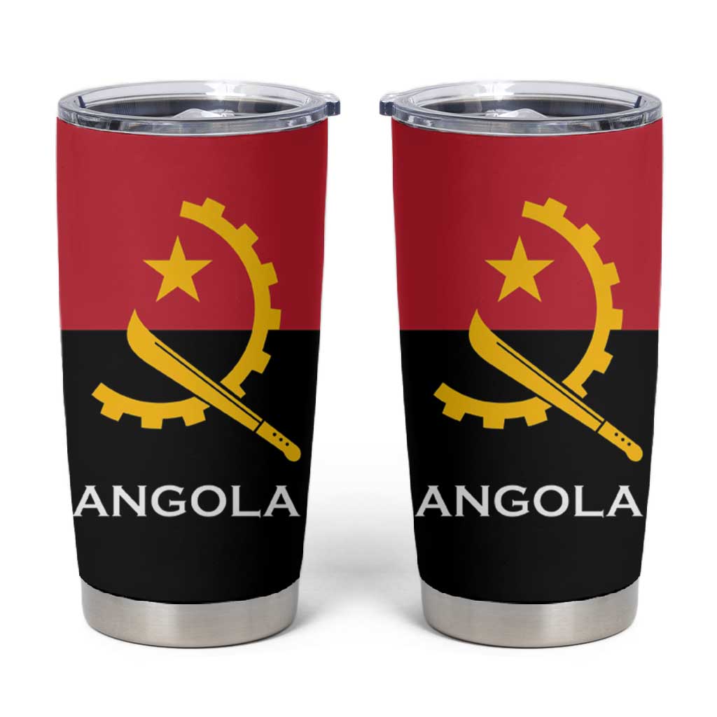 Angola Country Flag Stylized Tumbler Cup
