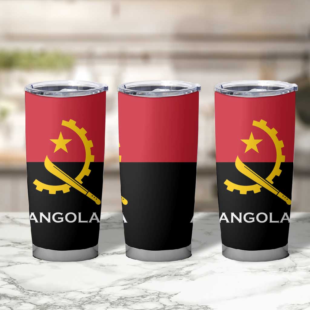 Angola Country Flag Stylized Tumbler Cup