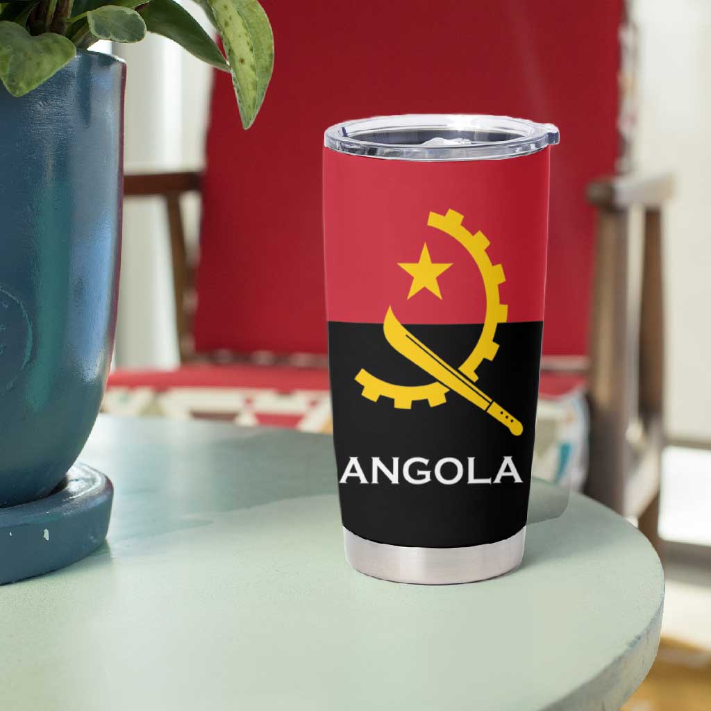 Angola Country Flag Stylized Tumbler Cup