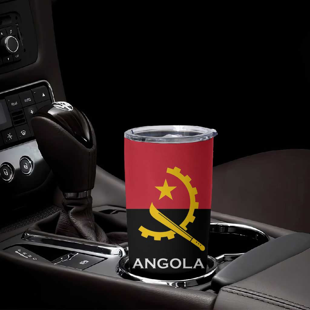Angola Country Flag Stylized Tumbler Cup