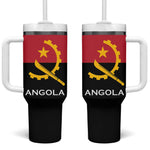 Angola Country Flag Stylized Tumbler With Handle