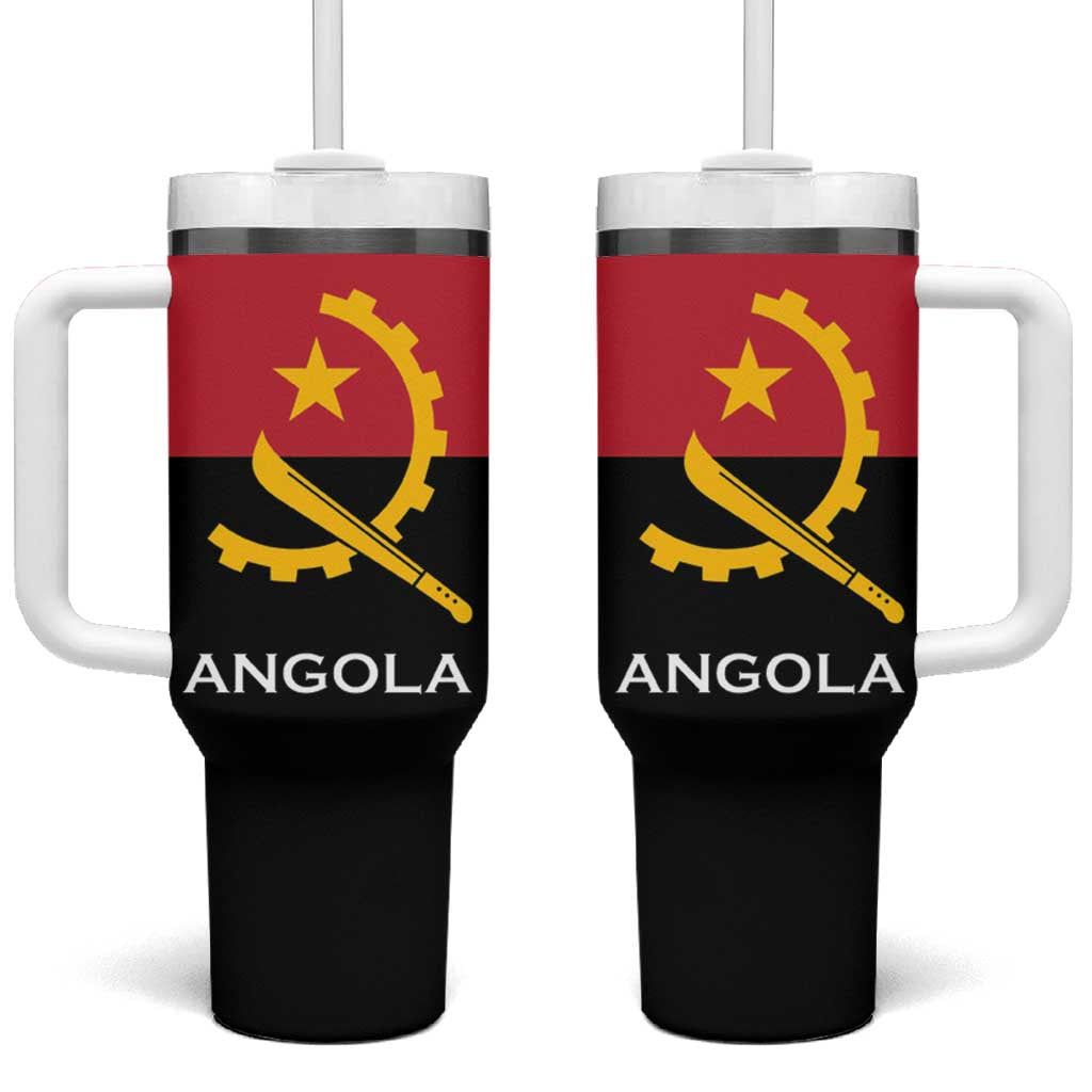 Angola Country Flag Stylized Tumbler With Handle