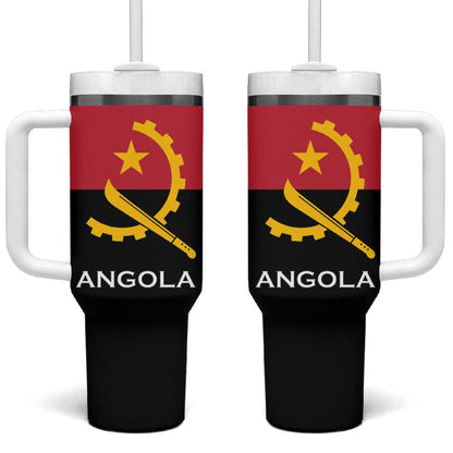 Angola Country Flag Stylized Tumbler With Handle