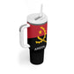 Angola Country Flag Stylized Tumbler With Handle