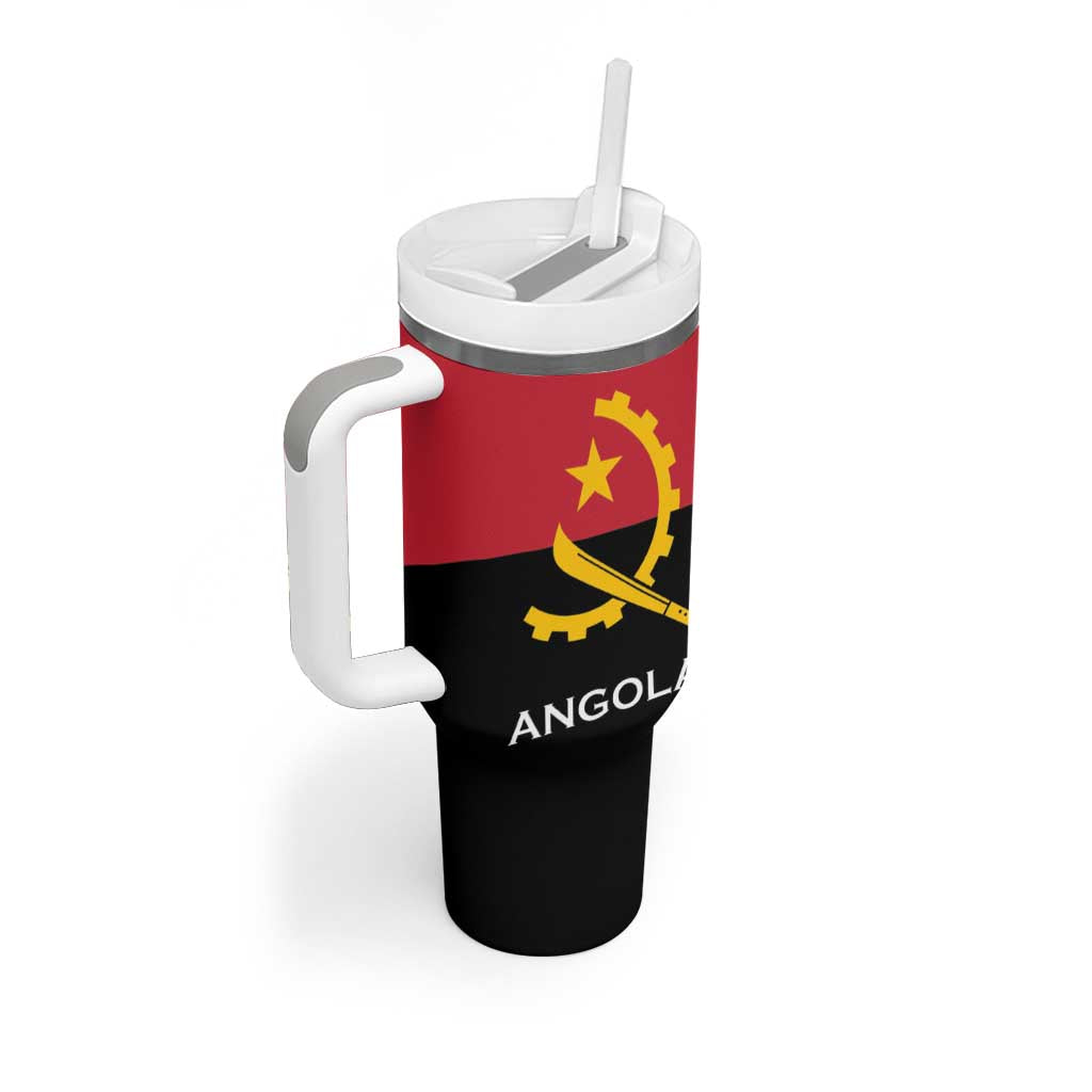 Angola Country Flag Stylized Tumbler With Handle