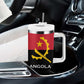 Angola Country Flag Stylized Tumbler With Handle