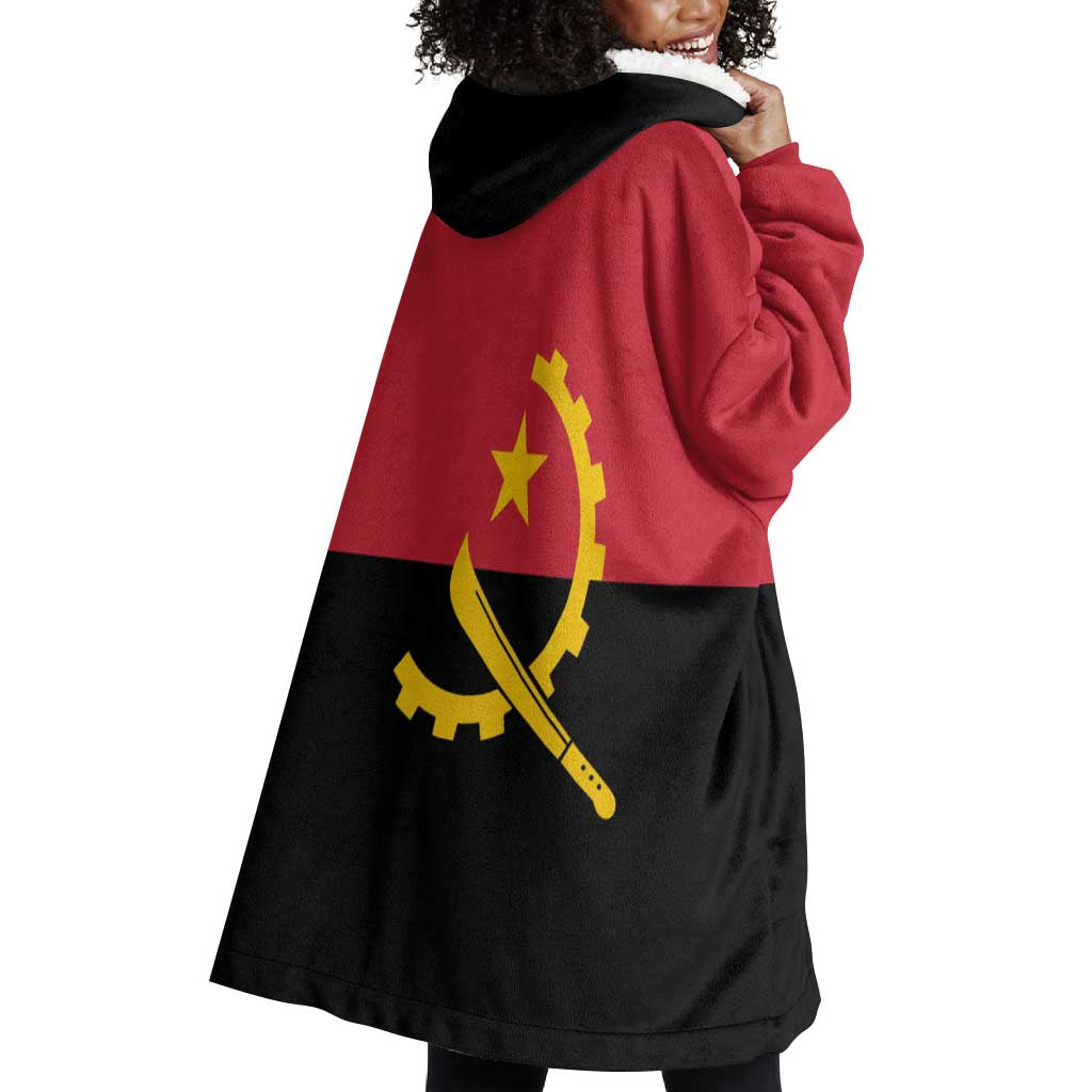 Angola Country Flag Stylized Wearable Blanket Hoodie