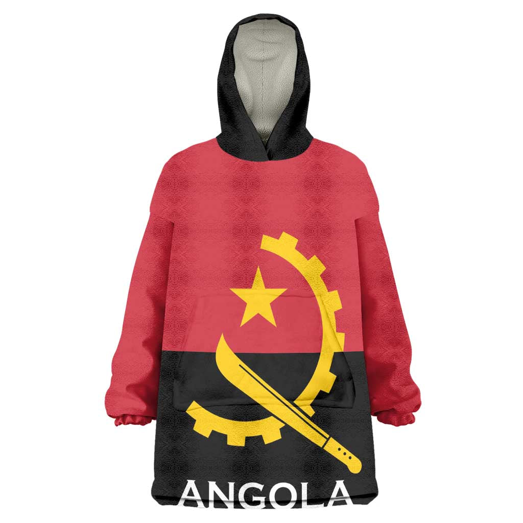 Angola Country Flag Stylized Wearable Blanket Hoodie