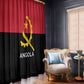 Angola Country Flag Stylized Window Curtain
