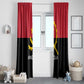 Angola Country Flag Stylized Window Curtain