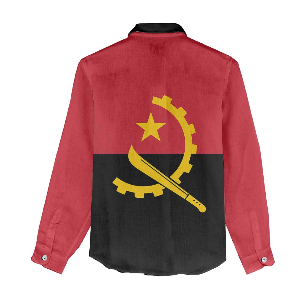 Angola Country Flag Stylized Women Casual Shirt