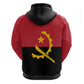 Angola Country Flag Stylized Zip Hoodie