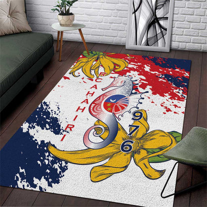 Département de Mayotte Area Rug Ra Hachiri 976 Map With Ylang Ylang