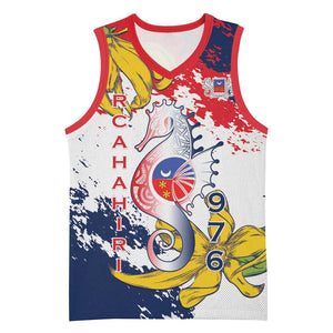 Département de Mayotte Basketball Jersey Ra Hachiri 976 Map With Ylang Ylang - African Pride
