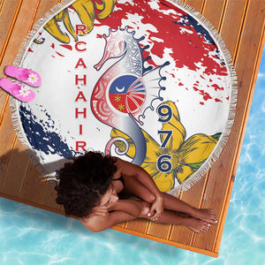 Département de Mayotte Beach Blanket Ra Hachiri 976 Map With Ylang Ylang