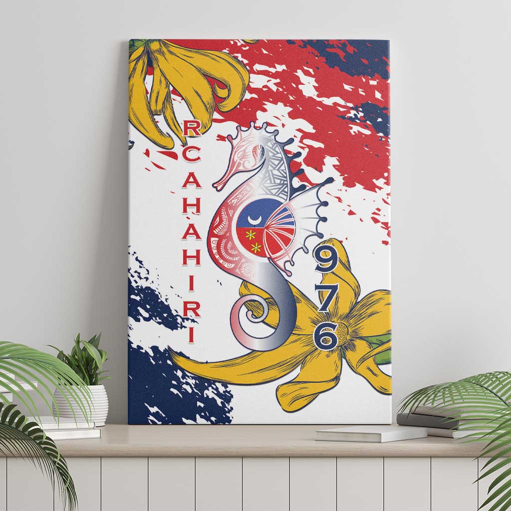 Département de Mayotte Canvas Wall Art Ra Hachiri 976 Map With Ylang Ylang