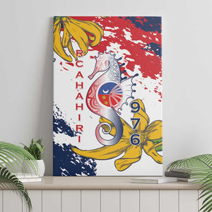Département de Mayotte Canvas Wall Art Ra Hachiri 976 Map With Ylang Ylang