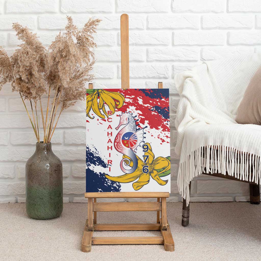 Département de Mayotte Canvas Wall Art Ra Hachiri 976 Map With Ylang Ylang
