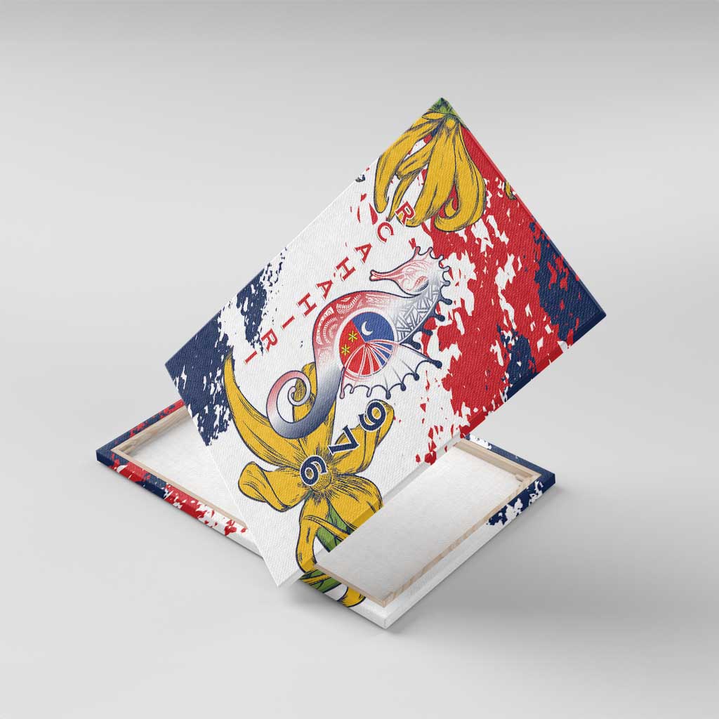 Département de Mayotte Canvas Wall Art Ra Hachiri 976 Map With Ylang Ylang