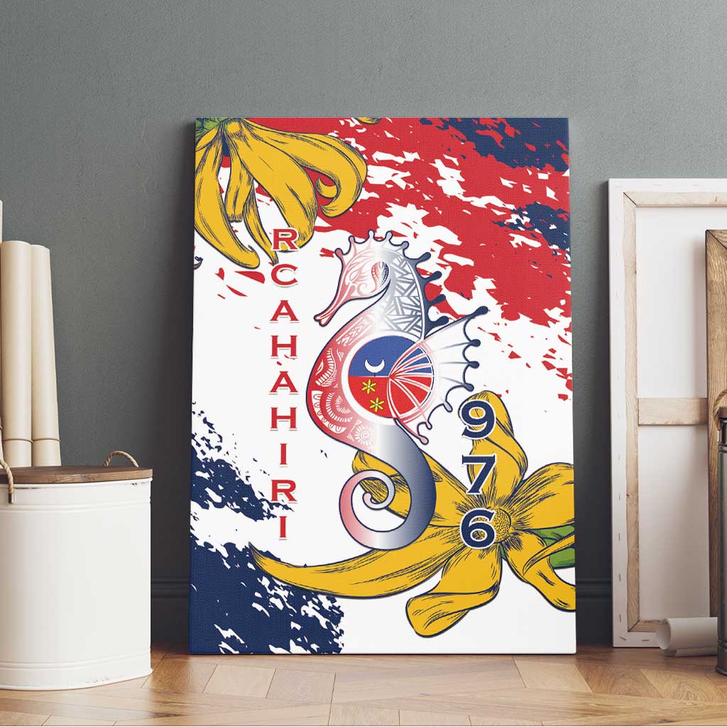 Département de Mayotte Canvas Wall Art Ra Hachiri 976 Map With Ylang Ylang