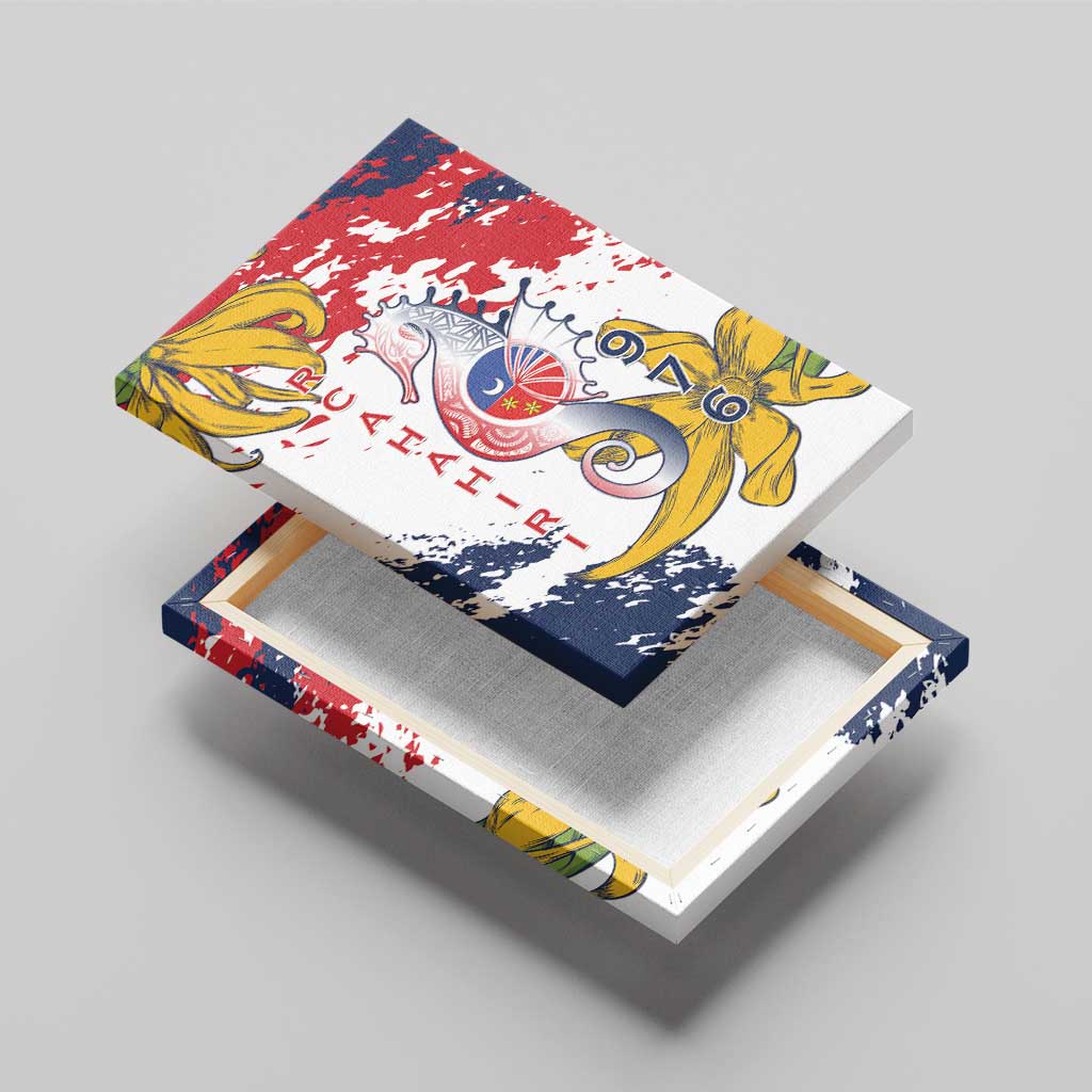 Département de Mayotte Canvas Wall Art Ra Hachiri 976 Map With Ylang Ylang