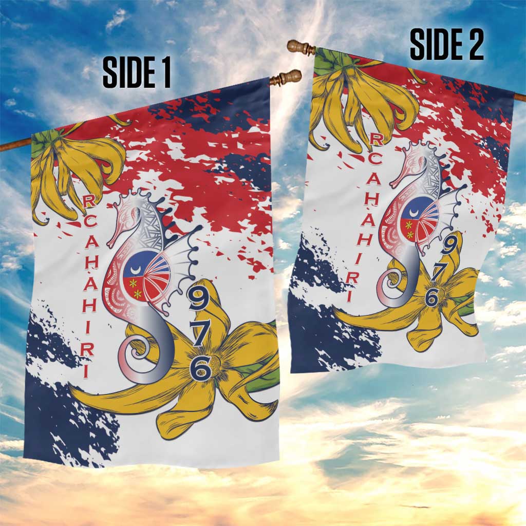 Département de Mayotte Garden Flag Ra Hachiri 976 Map With Ylang Ylang