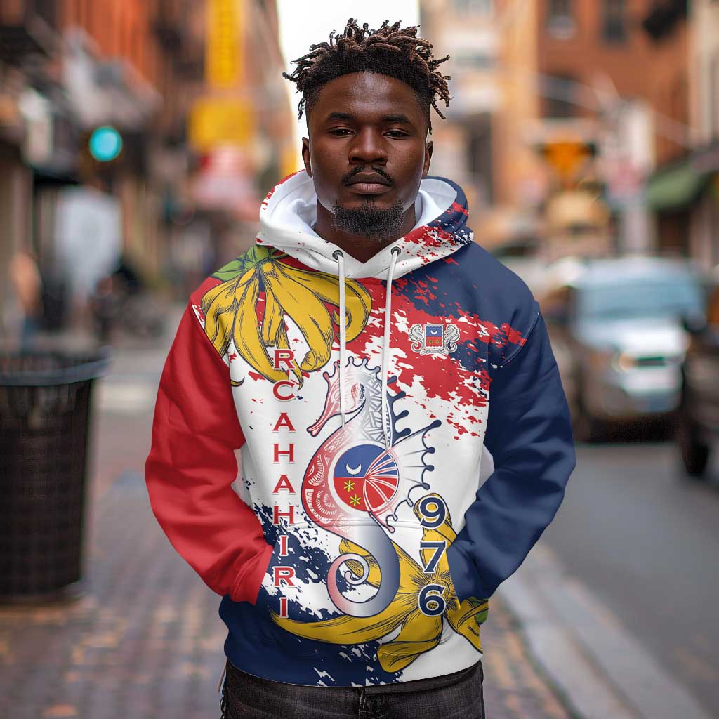 Département de Mayotte Hoodie Ra Hachiri 976 Map With Ylang Ylang