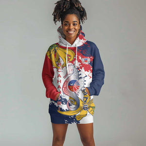 Département de Mayotte Hoodie Dress Ra Hachiri 976 Map With Ylang Ylang