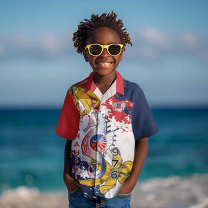 Département de Mayotte Kid Hawaiian Shirt Ra Hachiri 976 Map With Ylang Ylang