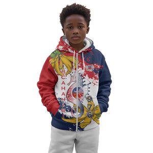 Département de Mayotte Kid Hoodie Ra Hachiri 976 Map With Ylang Ylang