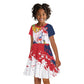 Département de Mayotte Kid Short Sleeve Dress Ra Hachiri 976 Map With Ylang Ylang