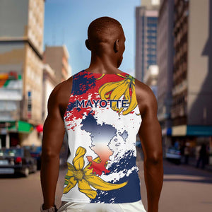 Département de Mayotte Men Tank Top Ra Hachiri 976 Map With Ylang Ylang