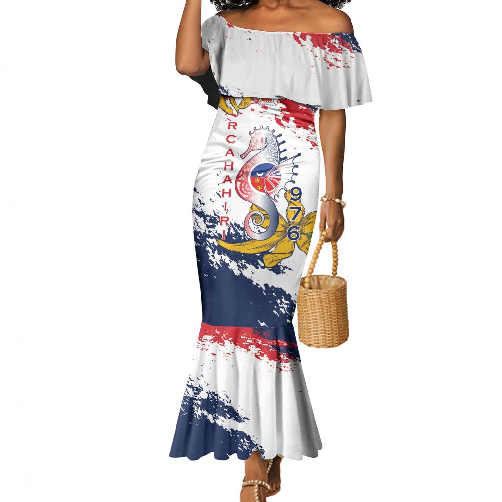 Département de Mayotte Mermaid Dress Ra Hachiri 976 Map With Ylang Ylang