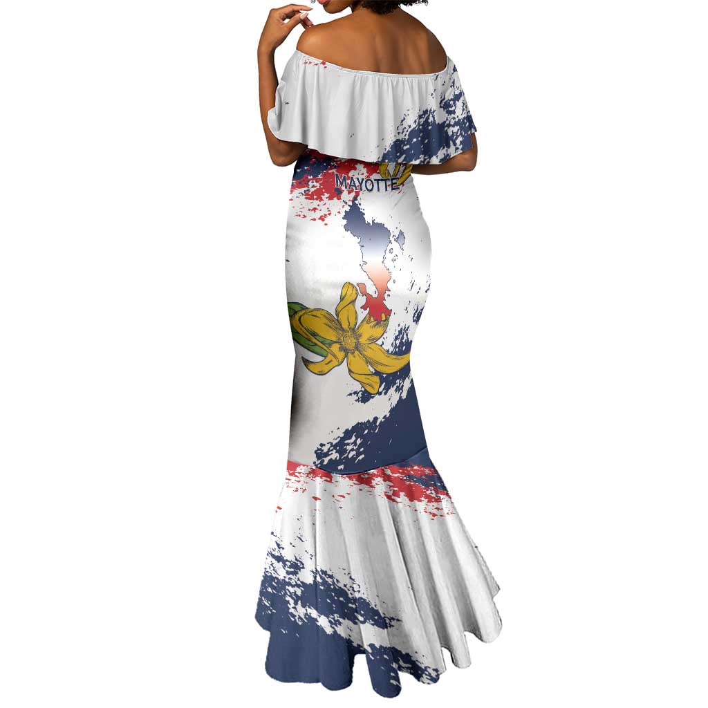 Département de Mayotte Mermaid Dress Ra Hachiri 976 Map With Ylang Ylang