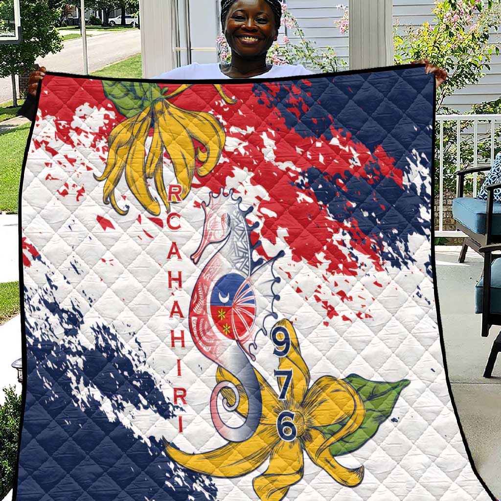 Département de Mayotte Quilt Ra Hachiri 976 Map With Ylang Ylang