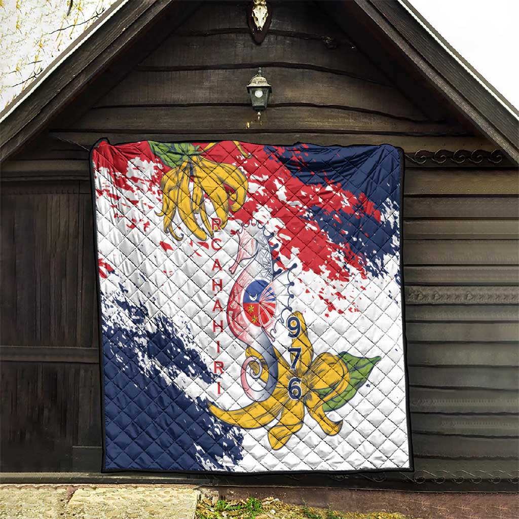 Département de Mayotte Quilt Ra Hachiri 976 Map With Ylang Ylang