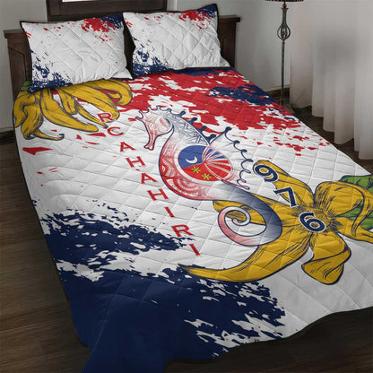 Département de Mayotte Quilt Bed Set Ra Hachiri 976 Map With Ylang Ylang