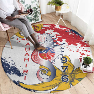 Département de Mayotte Round Carpet Ra Hachiri 976 Map With Ylang Ylang