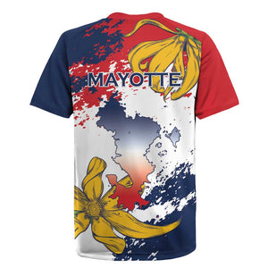 Département de Mayotte Rugby Jersey Ra Hachiri 976 Map With Ylang Ylang