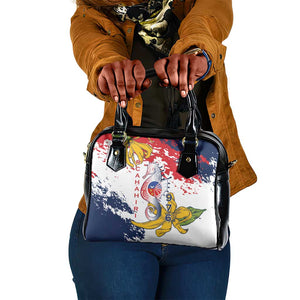 Département de Mayotte Shoulder Handbag Ra Hachiri 976 Map With Ylang Ylang
