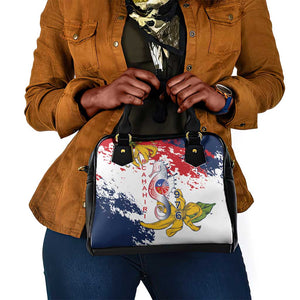 Département de Mayotte Shoulder Handbag Ra Hachiri 976 Map With Ylang Ylang