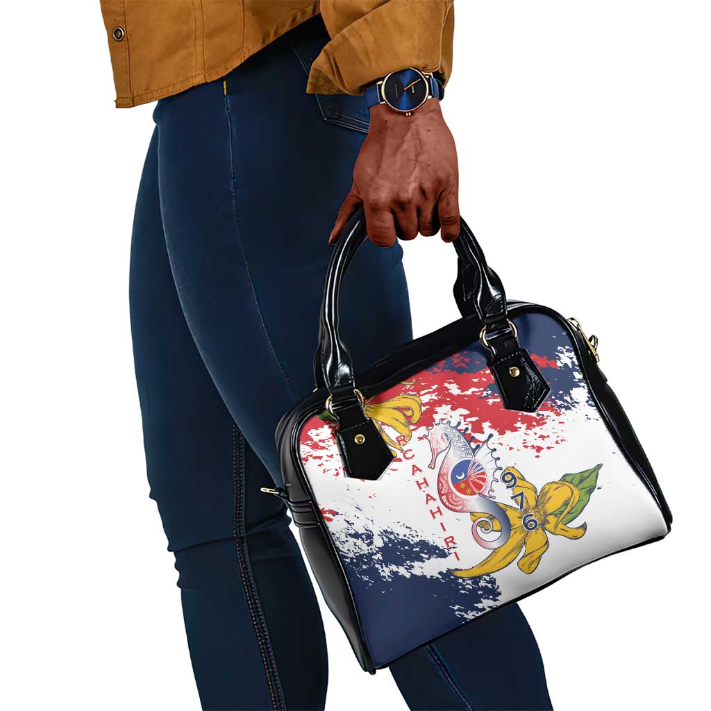 Département de Mayotte Shoulder Handbag Ra Hachiri 976 Map With Ylang Ylang