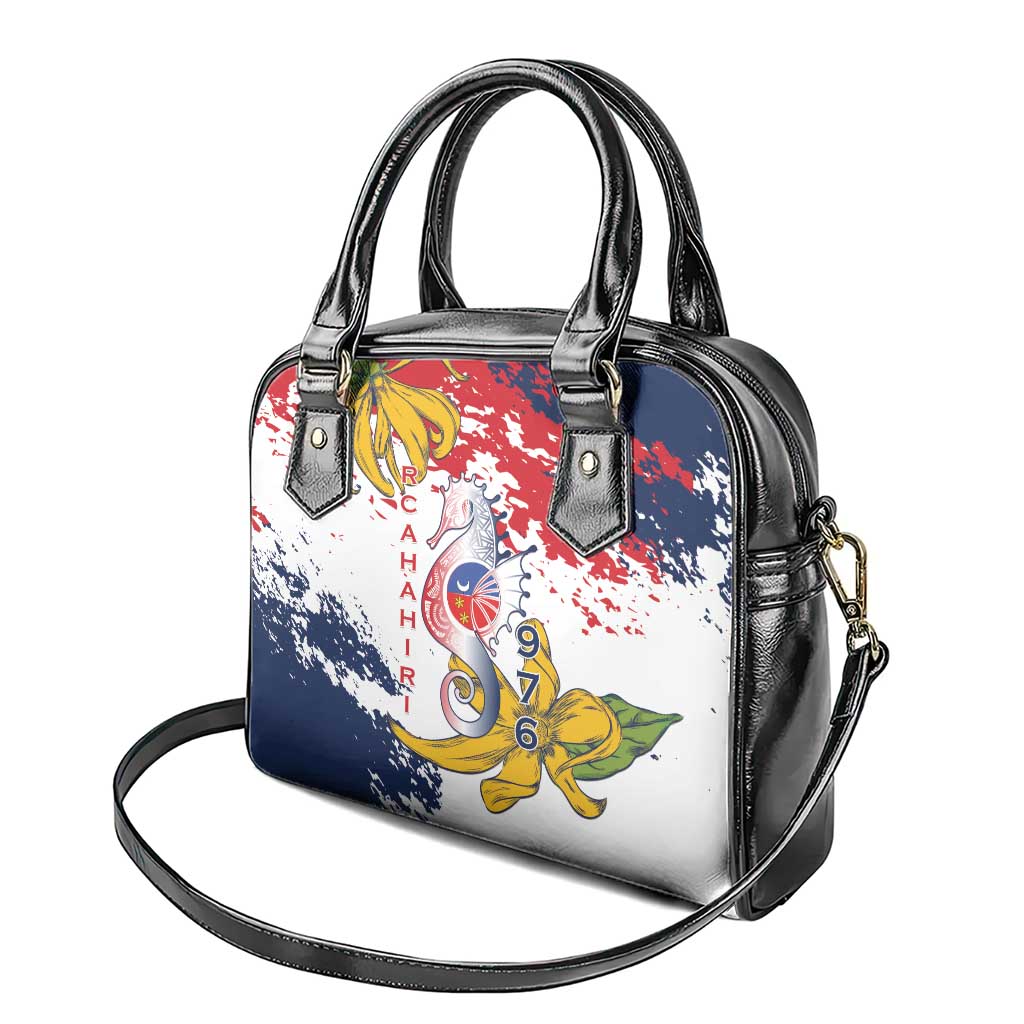 Département de Mayotte Shoulder Handbag Ra Hachiri 976 Map With Ylang Ylang