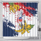 Département de Mayotte Shower Curtain Ra Hachiri 976 Map With Ylang Ylang